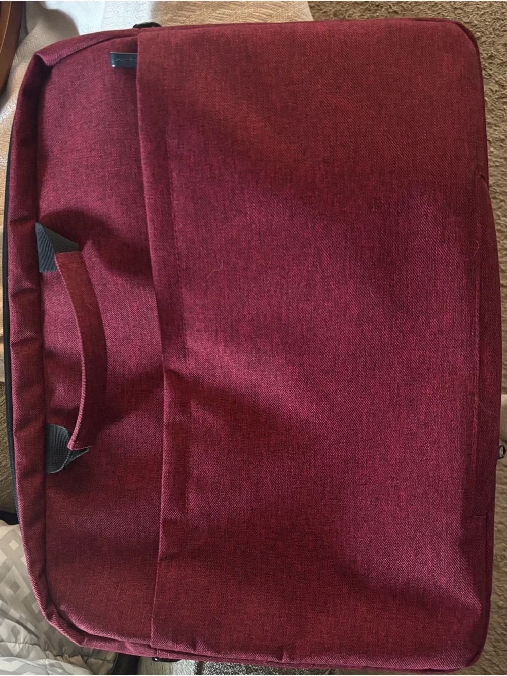 Red Laptop Briefcase Bag - Slim Professional Carry Case